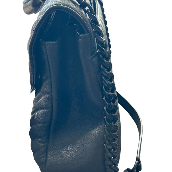 YSL SAINT LAURENT COLLEGE LARGE CHAIN QUILTED TEXTURED-LEATHER SHOULDER BAG - Picture 4 of 15